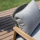 Rosira havemøbelsæt i akacietræ med reb og grå hynder Viadurini