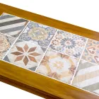 Garden Lounge-sæt i olieret akacietræ i naturfarve - Teknisk Viadurini