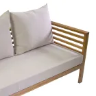 Garden Lounge-sæt i olieret akacietræ i naturfarve - Teknisk Viadurini