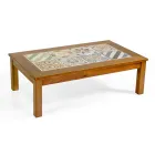 Garden Lounge-sæt i olieret akacietræ i naturfarve - Teknisk Viadurini