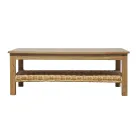 Træhavesæt med rattan og aftagelige hynder - Silvara Viadurini