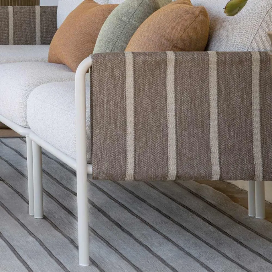 Havestue i galvaniseret metal og stofhynder - Sognando Viadurini