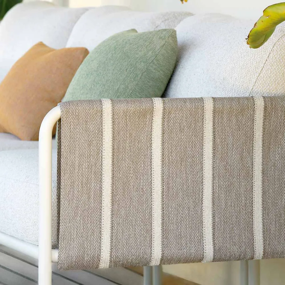 Havestue i galvaniseret metal og stofhynder - Sognando Viadurini