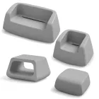 Havelounge i farvet polyethylen Made in Italy 4 stykker - Pennini Viadurini