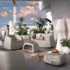 Havelounge i farvet polyethylen Made in Italy 4 stykker - Nibs Viadurini