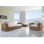 Håndvævet polyrattan havelounge - Yoko Viadurini