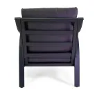 Stue lavet af aluminium med armlæn af brasiliansk teak - Dagbog Viadurini