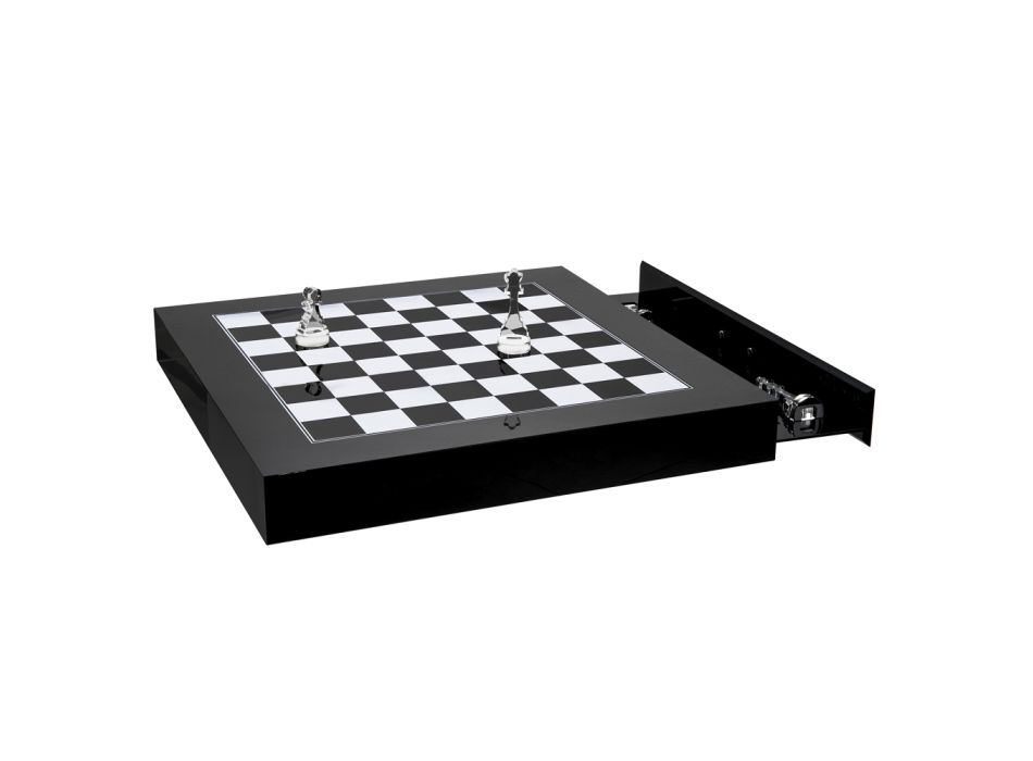 Skakbræt til skak og designbrikker i plexiglas fremstillet i Italien - skak Viadurini