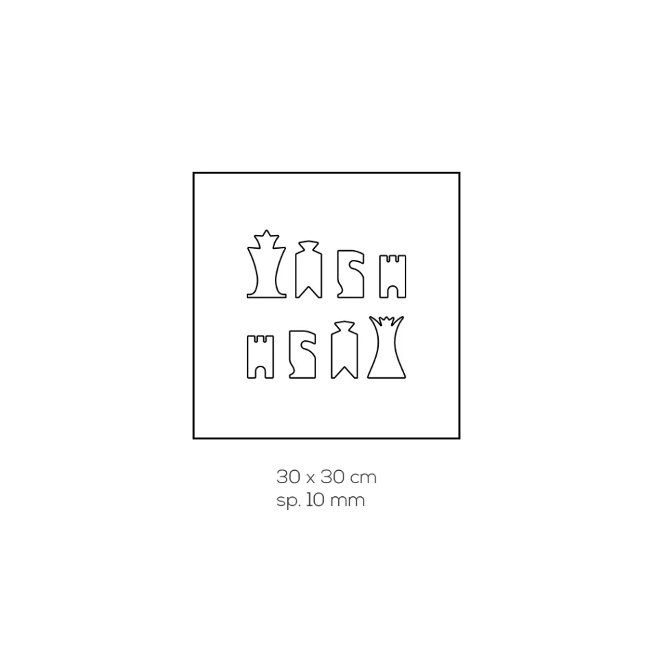 Skakbræt til skak og dame i akrylkrystal lavet i Italien - Smanto Viadurini