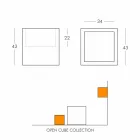 Cube lysende hylde Slide Open Cube moderne design lavet i Italien Viadurini