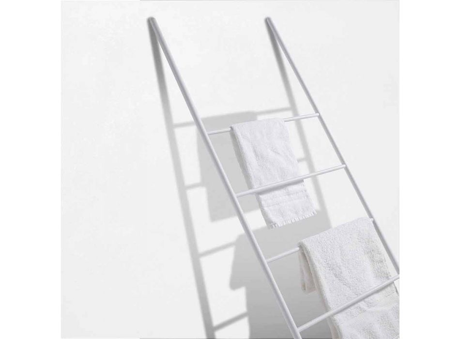 Håndklædesstiger i moderne design i hvidt eller sort metal - Oppalà Viadurini