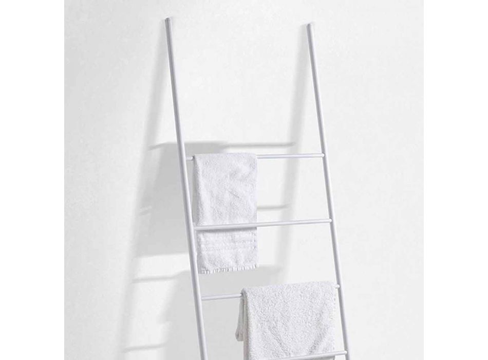 Håndklædesstiger i moderne design i hvidt eller sort metal - Oppalà Viadurini
