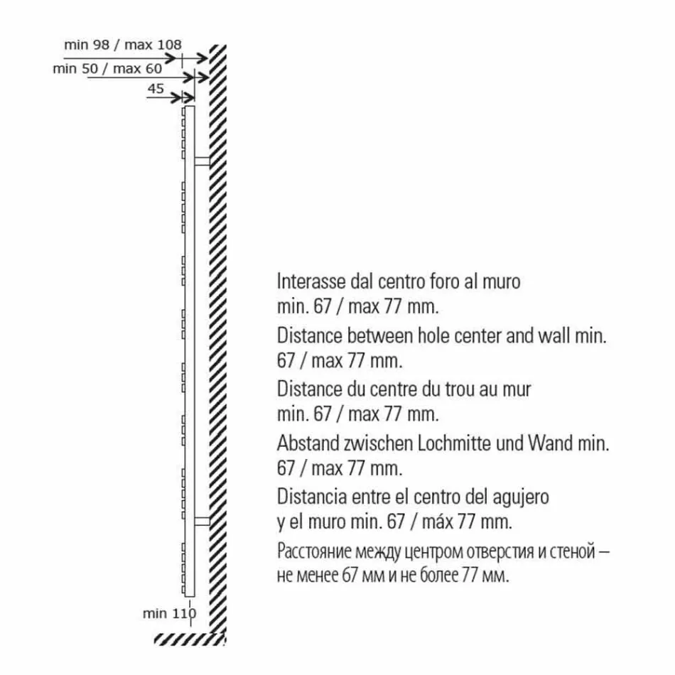 Håndklædevarmer til moderne design i stål ved 386 Watt - påfugl Viadurini