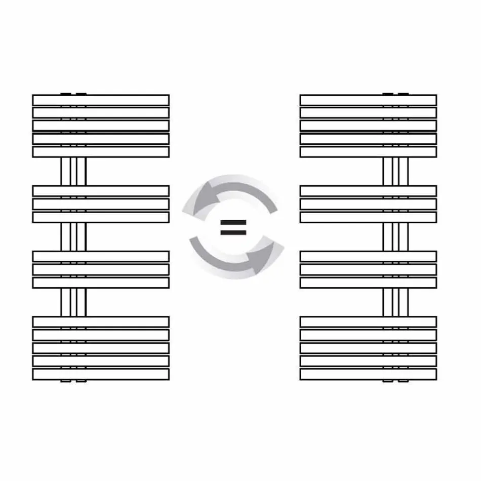 Håndklædevarmer til moderne design i stål ved 386 Watt - påfugl Viadurini