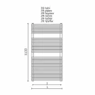 Lodret design Hydraulisk badeværelseshåndklædevarmer i stål 1013 W - Griffin Viadurini