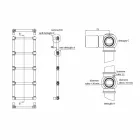 Modulær hydraulisk håndklædevarmer 194 W Chrome messingrør - Caesar Viadurini
