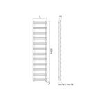 Håndklædevarmer med elektrisk system i kulstofstål - Praline Viadurini