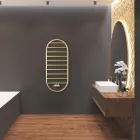 "Tutto Tondo Slim" Design håndklædevarmer i stål Fremstillet i Italien - Glat Viadurini