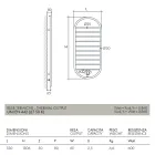 "Tutto Tondo Slim" Design håndklædevarmer i stål Fremstillet i Italien - Glat Viadurini