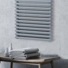 Elektrisk håndklædevarmer med 4 serier af vandrette elementer lavet i Italien - marengs Viadurini