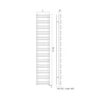 Elektrisk håndklædevarmer med vandrette elementer lavet i Italien - Amaretti Viadurini