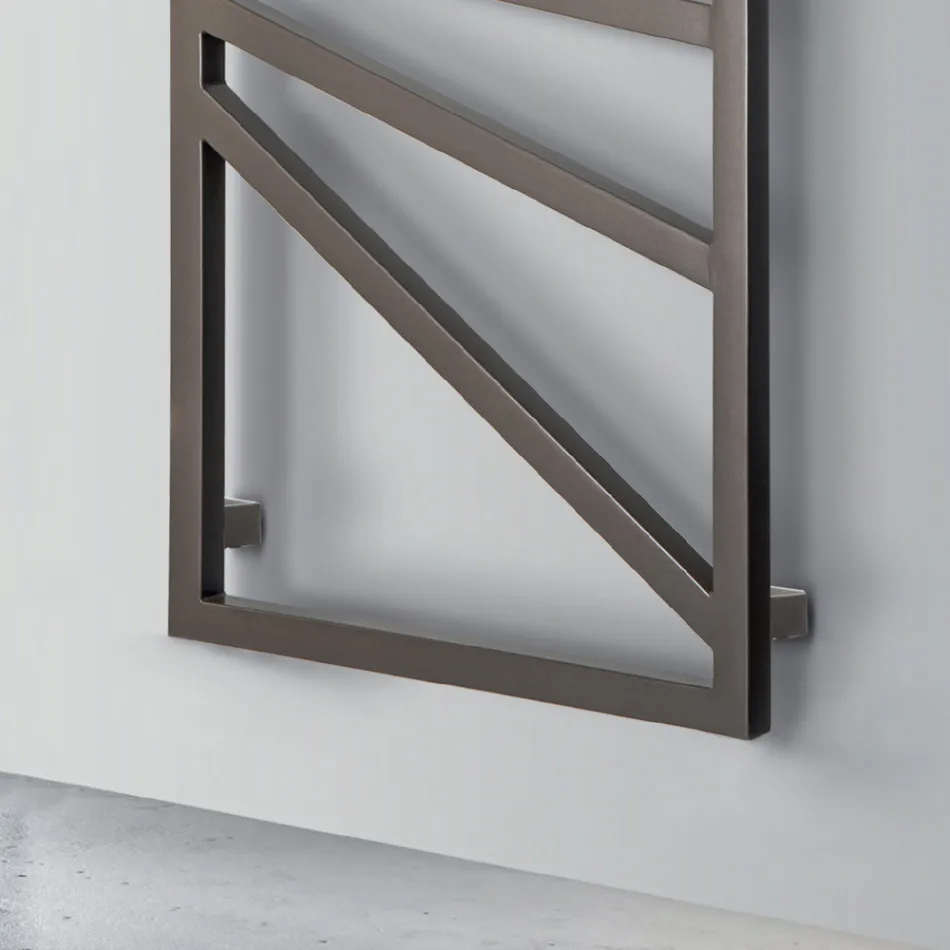 Elektrisk håndklædevarmer med firkantede elementer lavet i Italien - mandler Viadurini