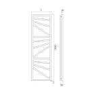 Elektrisk håndklædevarmer med firkantede elementer lavet i Italien - mandler Viadurini