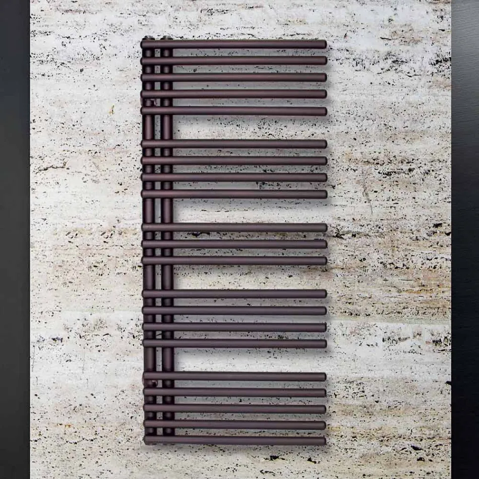 Elektrisk håndklædevarmer i kulstofstål fremstillet i Italien - surkirsebær Viadurini