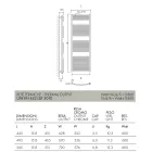 Elektrisk håndklædevarmer i stål i forskellige farver Made in Italy - Ibis Viadurini