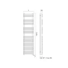 Elektrisk håndklædevarmer i stål satinfinish Made in Italy - Peel Viadurini