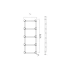 Elektrisk håndklædevarmer i messing med forbindelseskugler fremstillet i Italien - Ricotta Viadurini