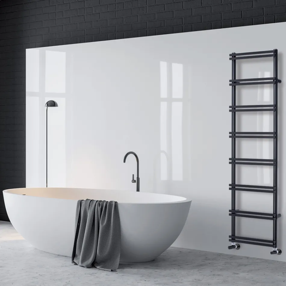 Hydraulisk håndklædevarmer med vertikale samlere Made in Italy - Ingefær Viadurini