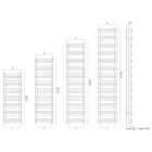 Amaretti hydraulisk håndklædetørrer med vandrette elementer, fremstillet i Italien Viadurini