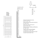 Hydraulisk håndklædevarmer i sort kulstofstål lavet i Italien - Carezza Viadurini