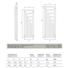 Hydraulisk håndklædevarmer i stål med moderne design lavet i Italien - Potentia Viadurini
