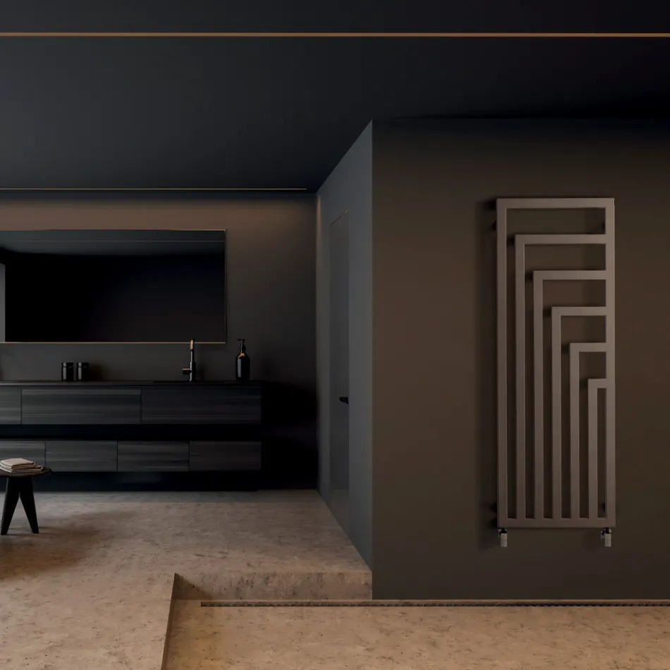 Hydraulisk håndklædevarmer i stål med moderne design lavet i Italien - Potentia Viadurini