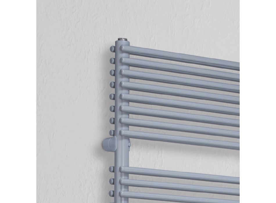 Hydraulisk håndklædevarmer i stål Aluminiumsfinish Made in Italy - Briocher Viadurini