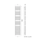 Hydraulisk håndklædevarmer i stål Aluminiumsfinish Made in Italy - Briocher Viadurini