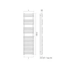 Hydraulisk håndklædevarmer i stål satinfinish Made in Italy - Peel Viadurini