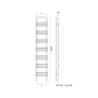 Håndklædevarmer i stål med hydraulisk system Made in Italy - Rom Viadurini