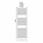 Vægmonteret håndklædevarmer i rustfrit stål til badeværelse, 2 størrelser 391 W - Italo Viadurini