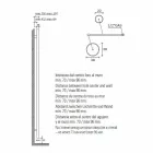 Vægmonteret håndklædevarmer i rustfrit stål til badeværelse, 2 størrelser 391 W - Italo Viadurini