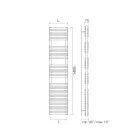 Blandet håndklædevarmer med 4 serier af vandrette elementer lavet i Italien - Marengs Viadurini