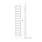 Blandet håndklædevarmer med vandrette elementer lavet i Italien - Amaretti Viadurini