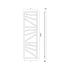 Blandet håndklædevarmer med firkantede elementer lavet i Italien - mandler Viadurini