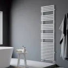 Håndklædetørrer i blandet stål med ren hvid finish, fremstillet i Italien - Citron Viadurini