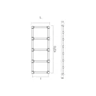 Blandet håndklædevarmer i messing med forbindelsessfærer lavet i Italien - Ricotta Viadurini