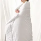 350 gr/m2 Dobbeltsengsvarmer i ren beklædningsfarvet bomuld - delikatesse Viadurini