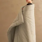 350 gr/m2 Dobbeltsengsvarmer i ren beklædningsfarvet bomuld - delikatesse Viadurini