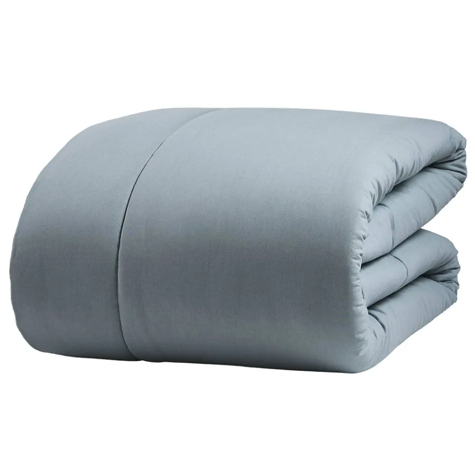 350 gr/m2 Dobbeltsengsvarmer i ren beklædningsfarvet bomuld - delikatesse Viadurini